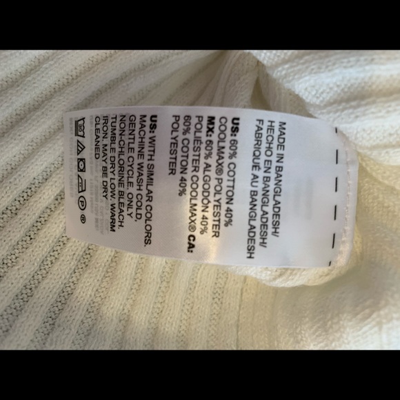 Cream ribbed turtleneck sweater. XL Tall. Chadwicks. Gently used. - Picture 4 of 4